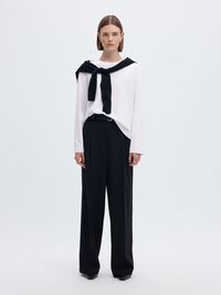 LONG-SLEEVED BOXY T-SHIRT, Bright White, highres