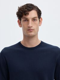 KISA KOLLU BISIKLET YAKA TRIKO KISA KOLLU TIŞÖRT, Navy Blazer, highres