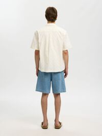 RELAXED FIT KISA KOLLU GÖMLEK KISA KOLLU GÖMLEK, Egret, highres