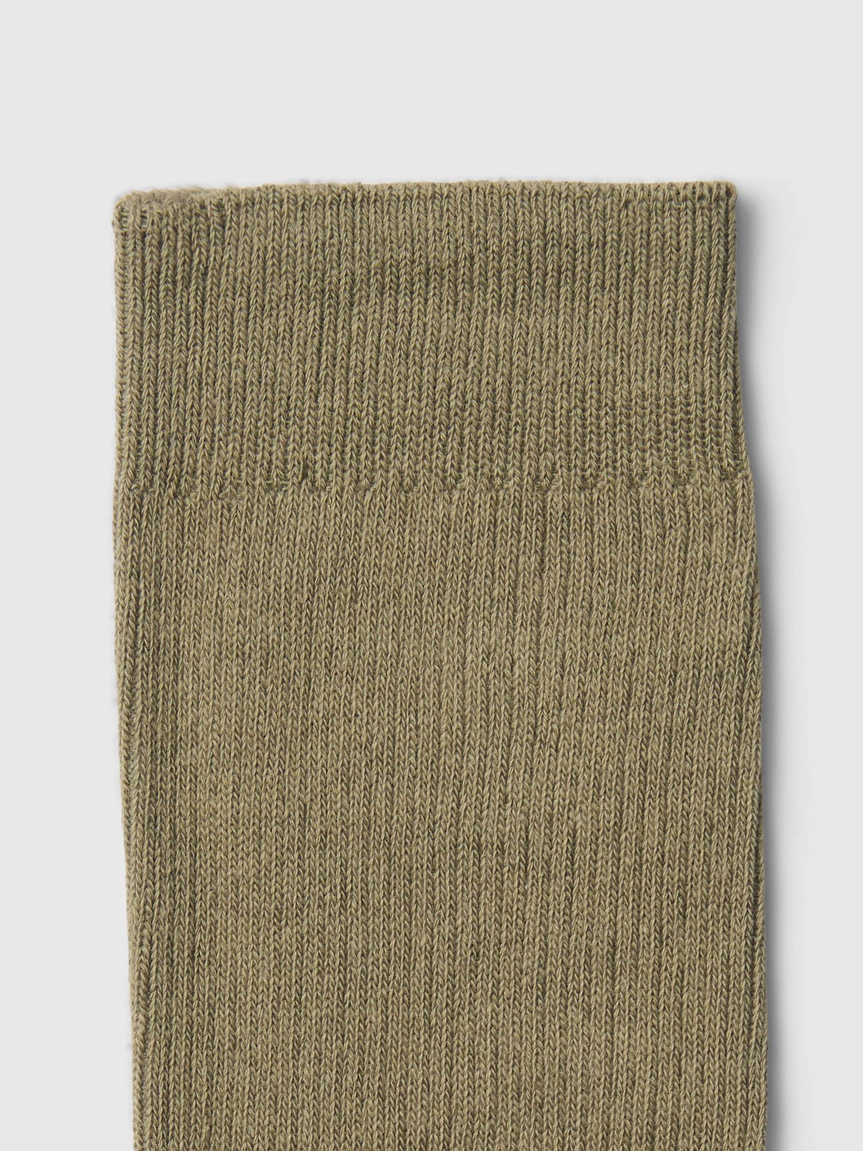 COTTON BLEND SOCKS, Deep Lichen Green, highres