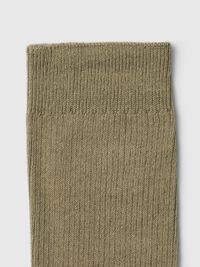 COTTON BLEND SOCKS, Deep Lichen Green, highres