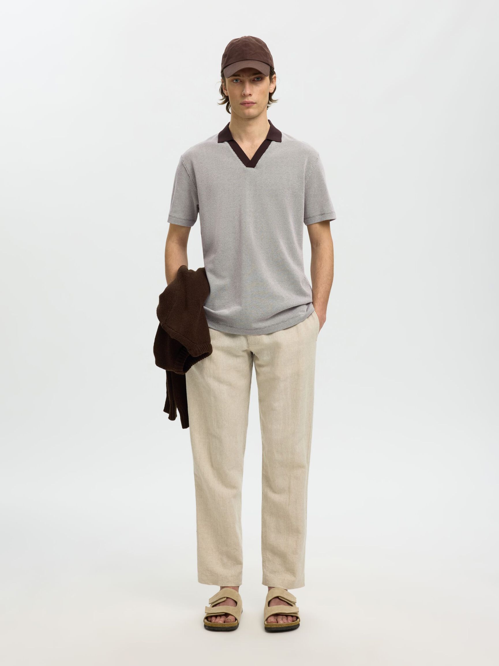 KISA KOLLU POLO POLO GÖMLEK, Bracken, highres