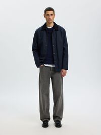 KAŞMIR KARIŞIMLI BISIKLET YAKA TRIKO KAZAK, Navy Blazer, highres
