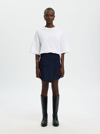 ASYMETRIC MINI SKIRT, Dark Sapphire, highres