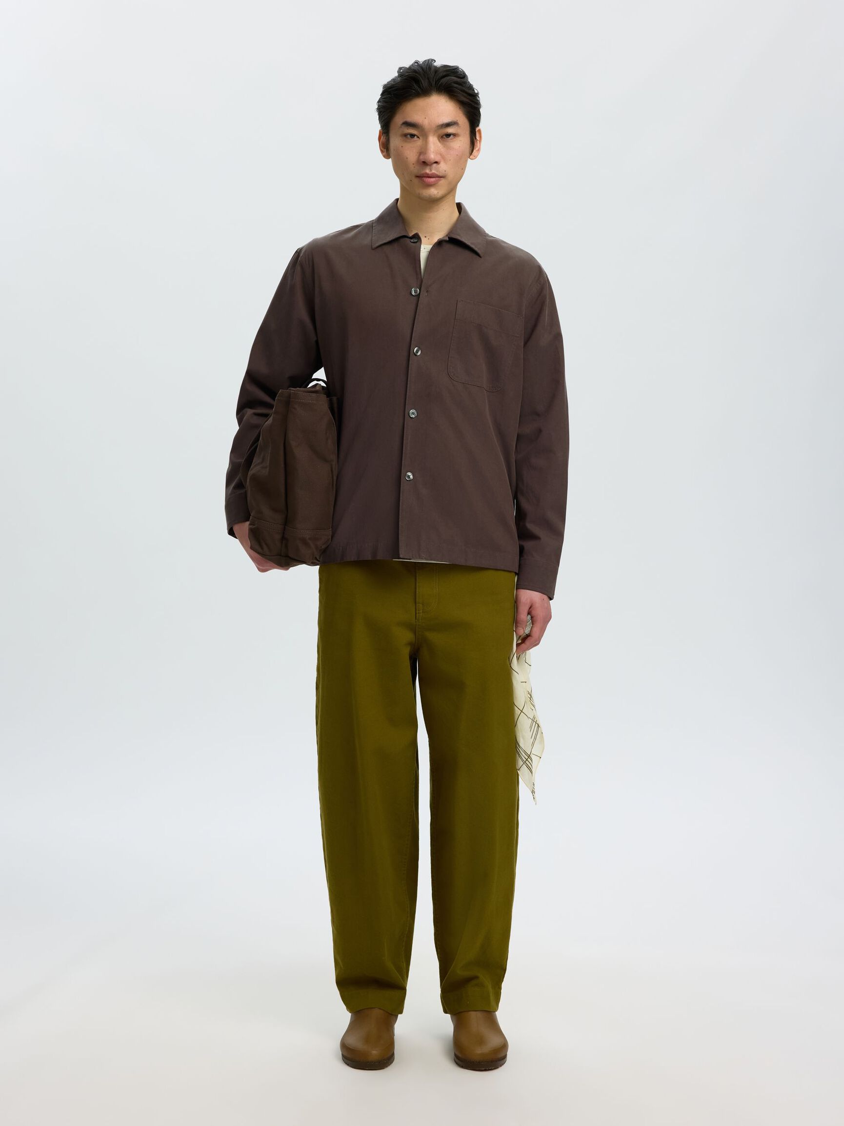 RELAXED FIT OVERSHIRT GÖMLEK, Turkish Coffee, highres