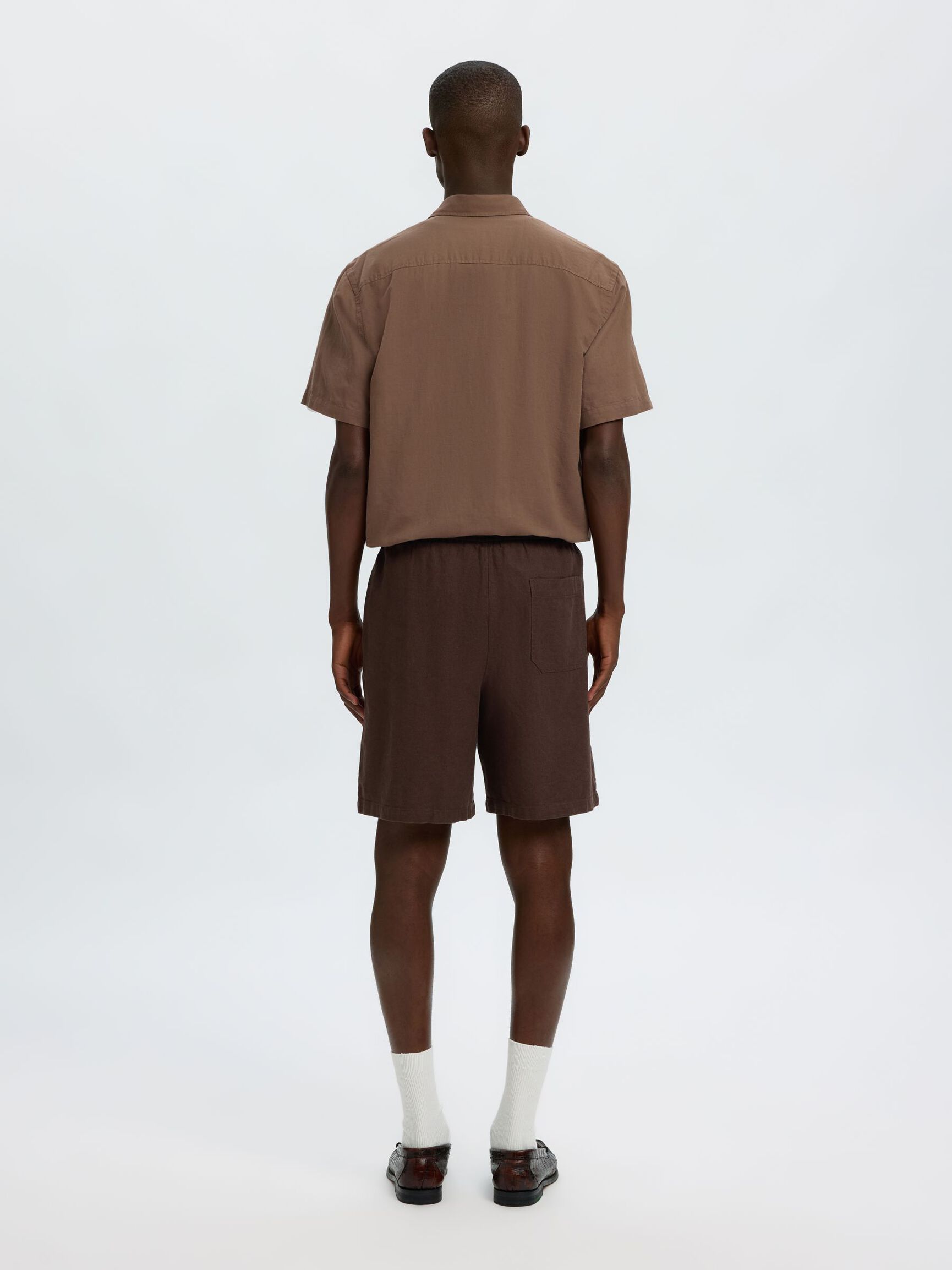 REGULAR FIT KETEN KARIŞIMLI ŞORT ŞORT, Bracken, highres