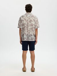 PRINTED SHORT SLEEVED SHIRT, Chocolate Chip, highres