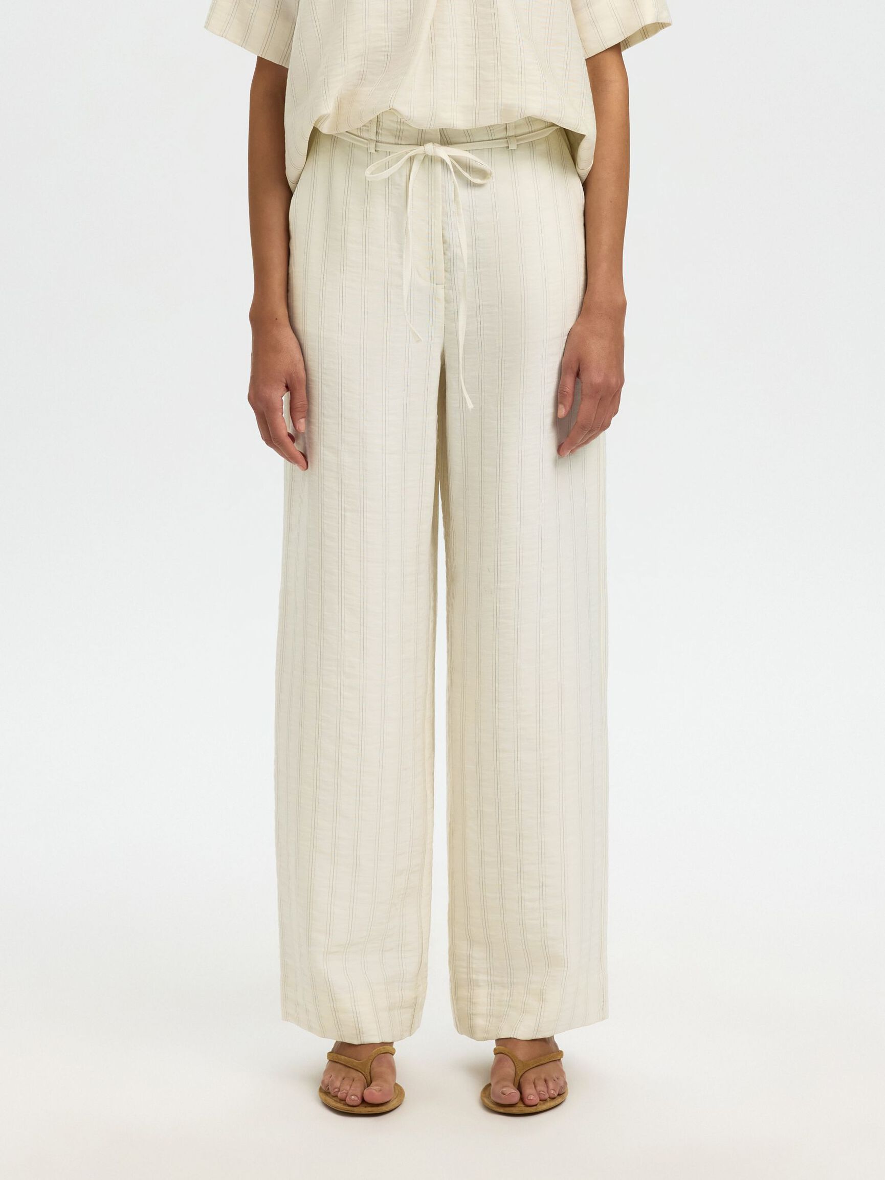 REGULAR FIT TROUSERS, Egret, highres
