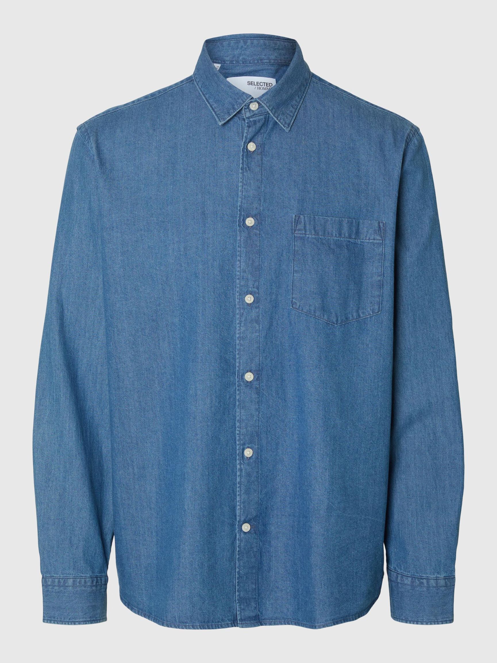 REGULAR FIT DENIM GÖMLEK, Medium Blue Denim, highres