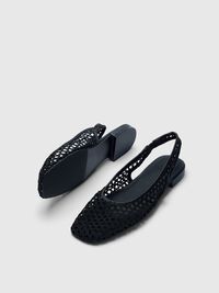 ÖRGÜ DETAYLI SLINGBACK ARKASI AÇIK ISKARPIN, Black, highres