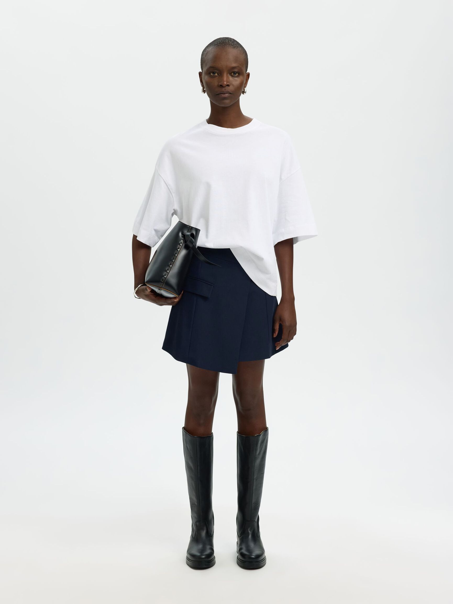 ASYMETRIC MINI SKIRT, Dark Sapphire, highres