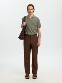 KNITTED KNITTED POLO SHIRT, Vetiver, highres