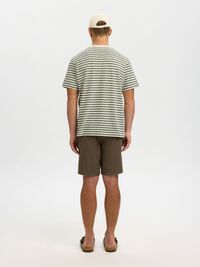 STRIPED CREWNECK T-SHIRT, Egret, highres