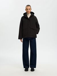 TEKNIK KUMAŞ DOLGULU CEKET, Black, highres