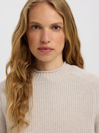 WOOL PULLOVER, Silver Birch, highres
