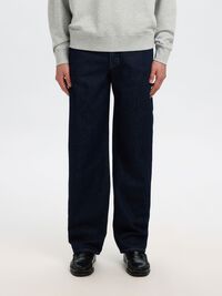 LOOSE FIT 220 JEAN BOL KESIM KOT PANTOLON, Dark Blue Denim, highres