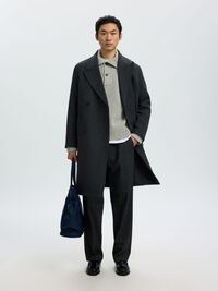 POLO YAKA TRIKO ÖRGÜ POLO TIŞÖRT, Light Grey Melange, highres