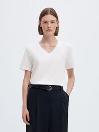 CLASSIC V-NECK T-SHIRT, Bright White, highres