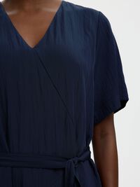 VISCOSE BLEND MAXI DRESS, Dark Sapphire, highres