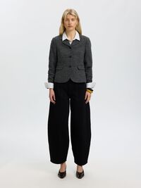 DÜĞMELI KISA BLAZER, Black, highres