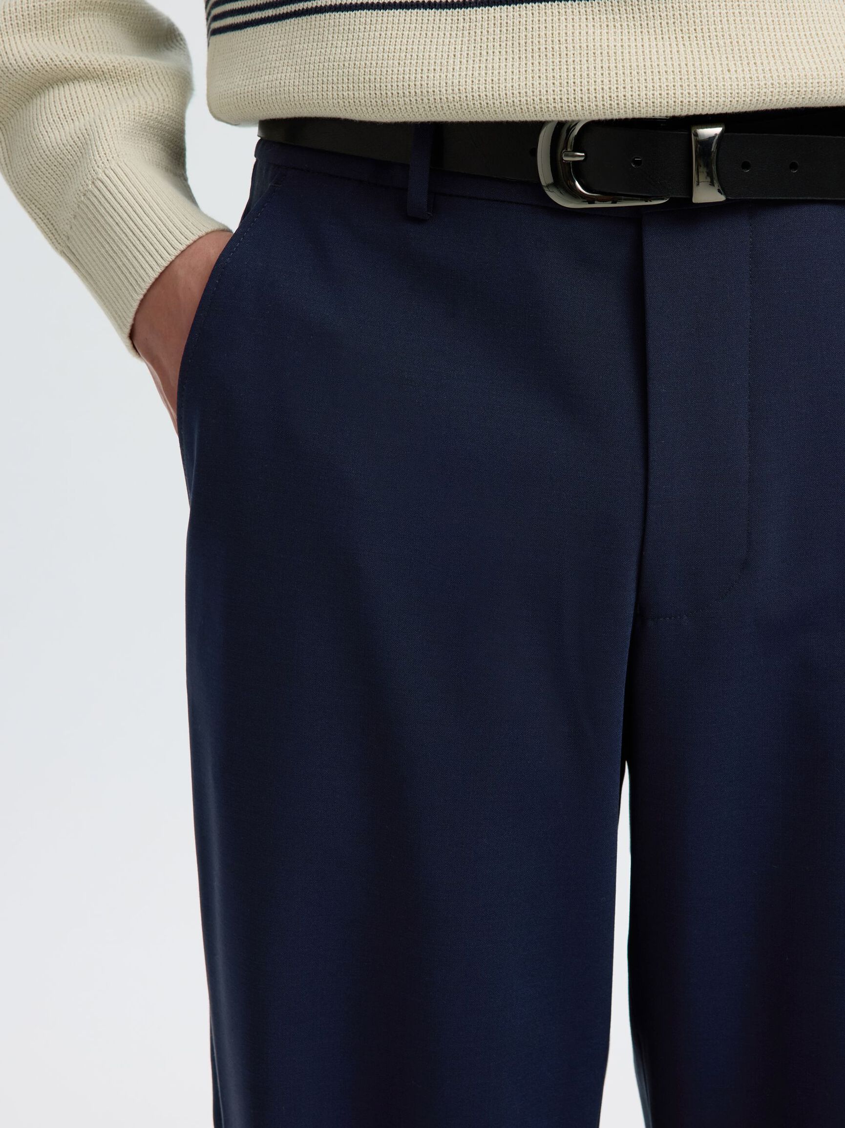 RELAXED FIT PANTOLON, Dark Navy, highres