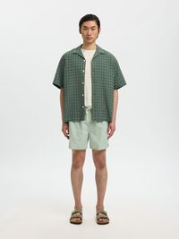 TEXTURED SHORT SLEEVED SHIRT, Balsam Green, highres