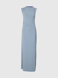 MAXI ELBISE, Dusty Blue, highres