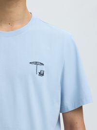 NAKIŞLI BISIKLET YAKA TIŞÖRT TIŞÖRT, Cashmere Blue, highres