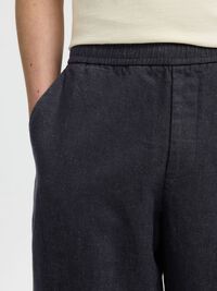 BARREL KETEN KARIŞIMLI PANTOLON FIÇI KESIM PANTOLON, Dark Navy, highres