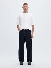 LOOSE FIT BISIKLET YAKA TIŞÖRT TIŞÖRT, Bright White, highres