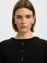 MERINO YÜN HIRKA, Black, highres