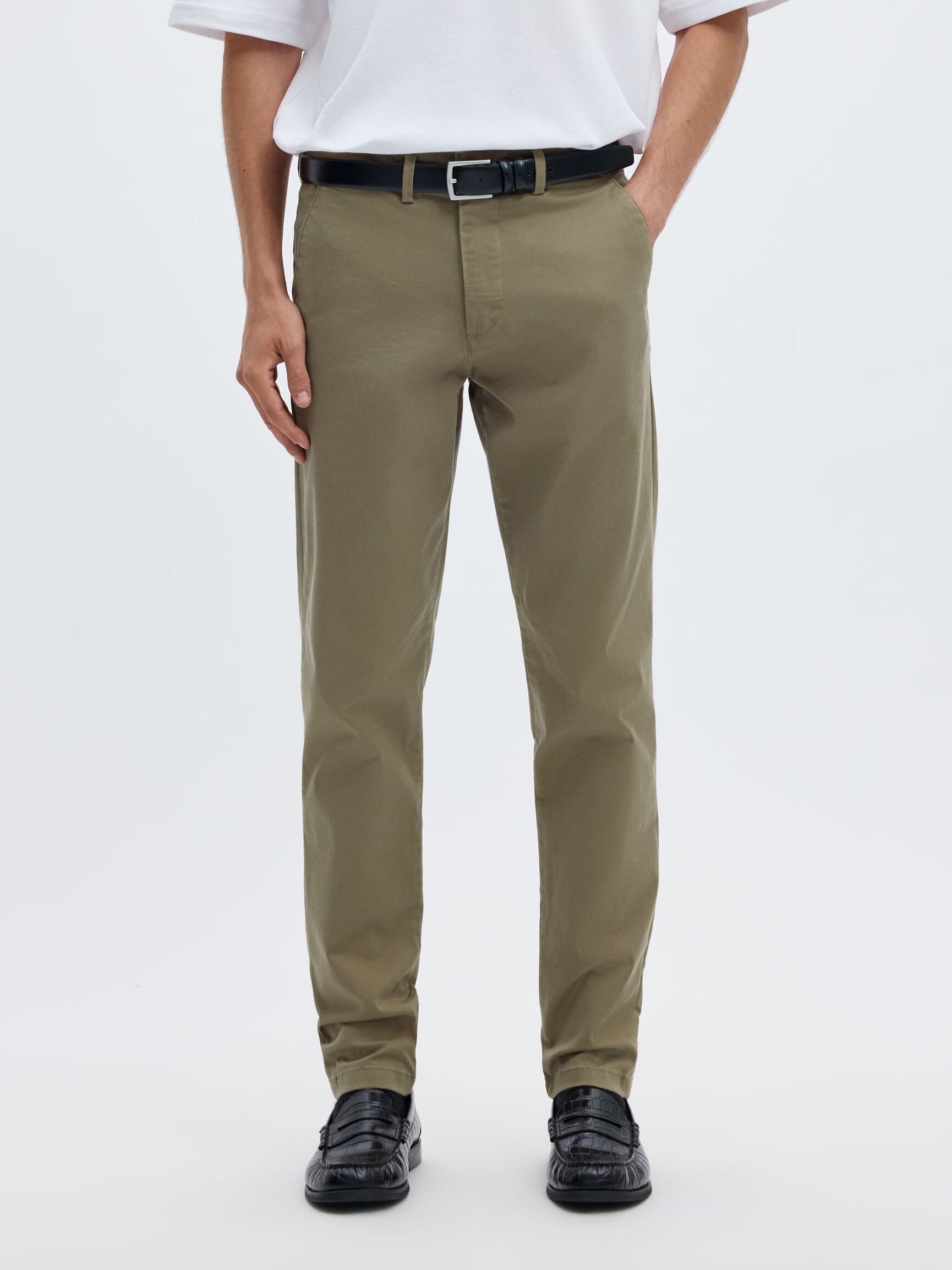 175 SLIM FIT FLEX CHINOS, Ermine, highres