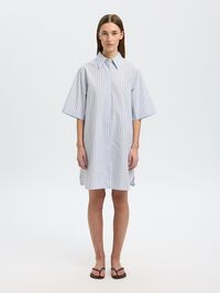 COTTON SHIRT DRESS, Cashmere Blue, highres
