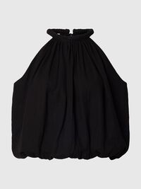 KOLSUZ BLUZ ÜST, Black, highres