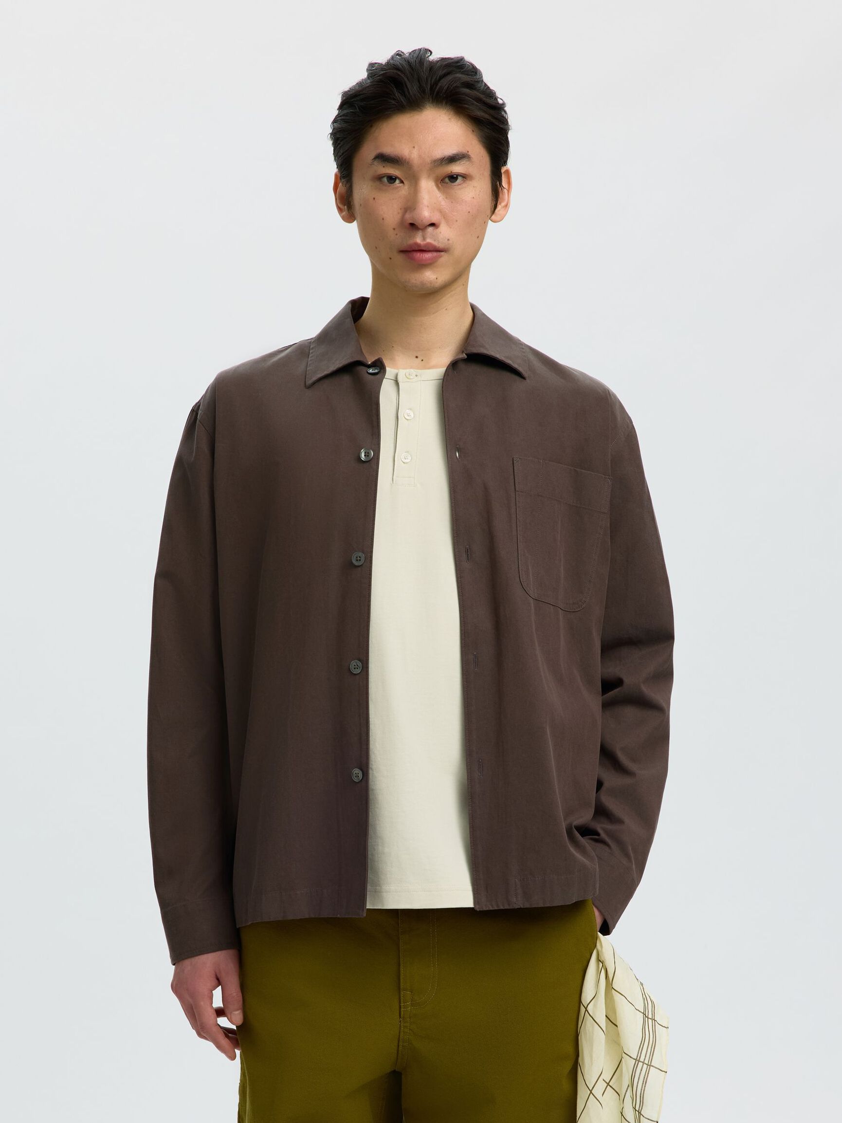 RELAXED FIT OVERSHIRT GÖMLEK, Turkish Coffee, highres