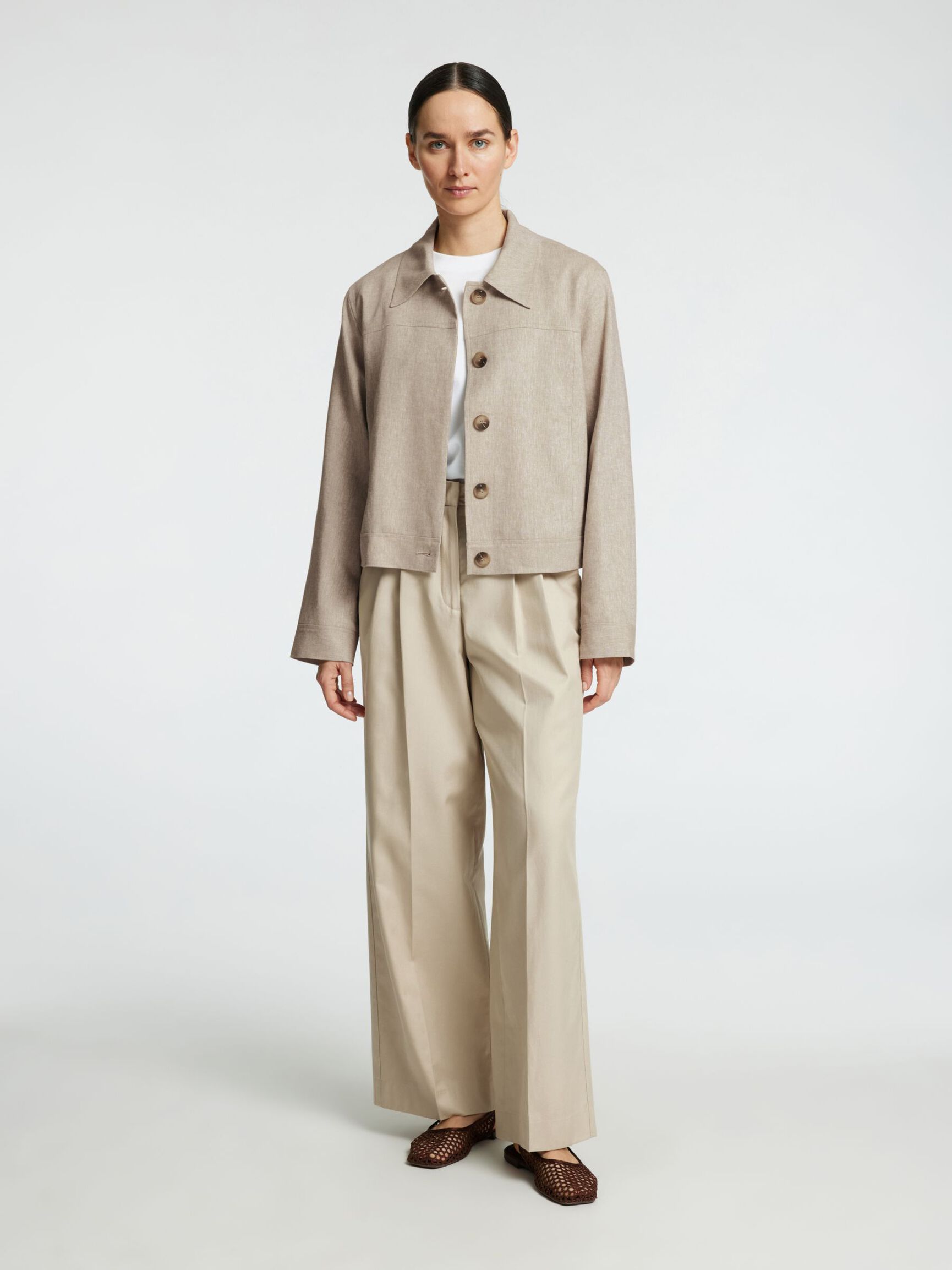 LONG SLEEVED SHORT JACKET, Nomad, highres