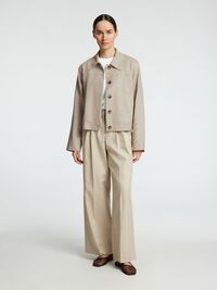 LONG SLEEVED SHORT JACKET, Nomad, highres