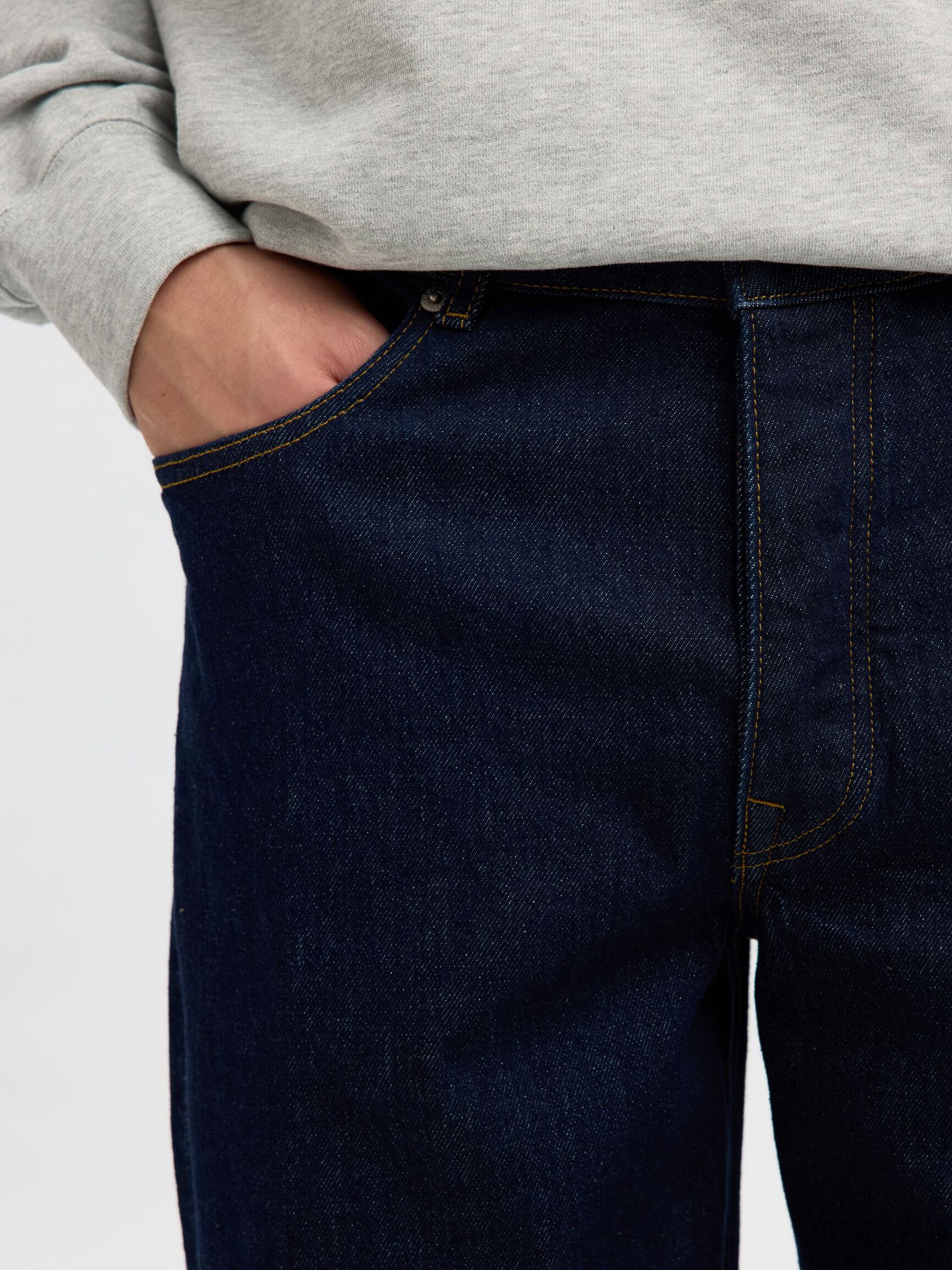 LOOSE FIT 220 JEAN BOL KESIM KOT PANTOLON, Dark Blue Denim, highres