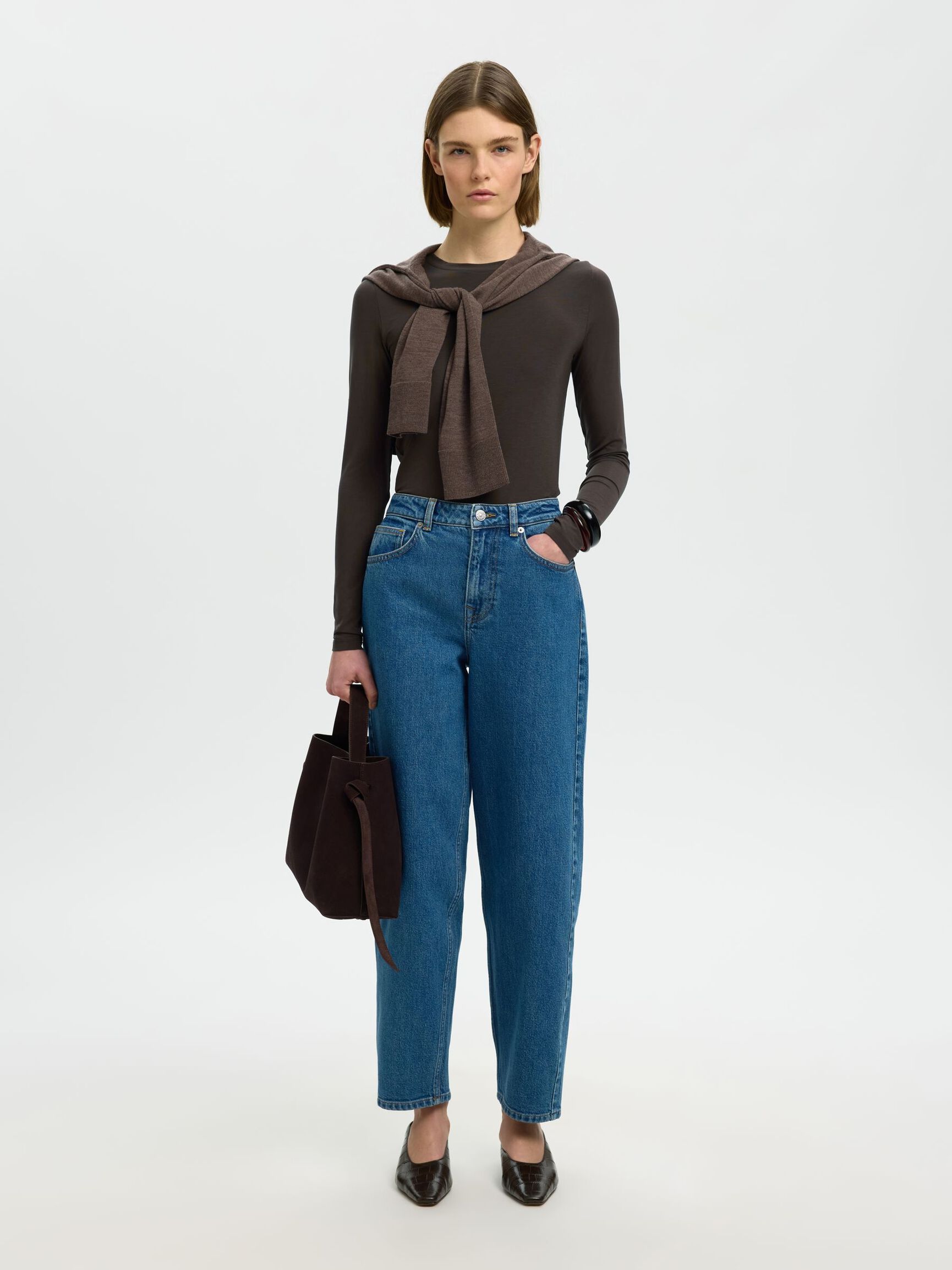BASIC LONG-SLEEVED T-SHIRT, Delicioso, highres