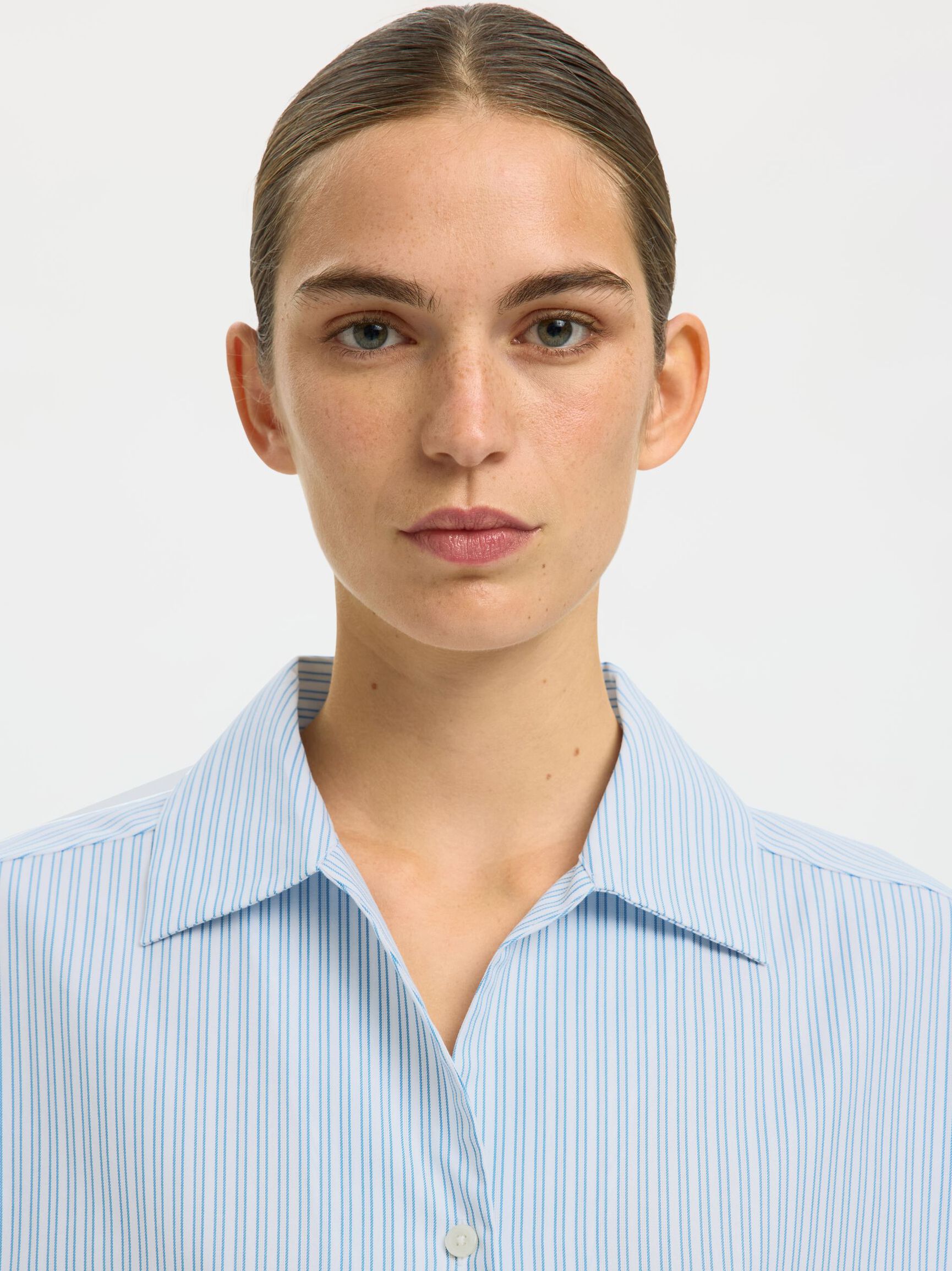 OVERSIZED 3/4 SLEEVED SHIRT, Malibu Blue, highres