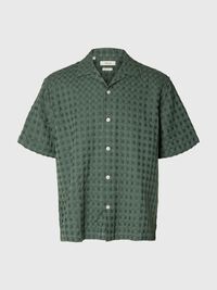 TEXTURED SHORT SLEEVED SHIRT, Balsam Green, highres