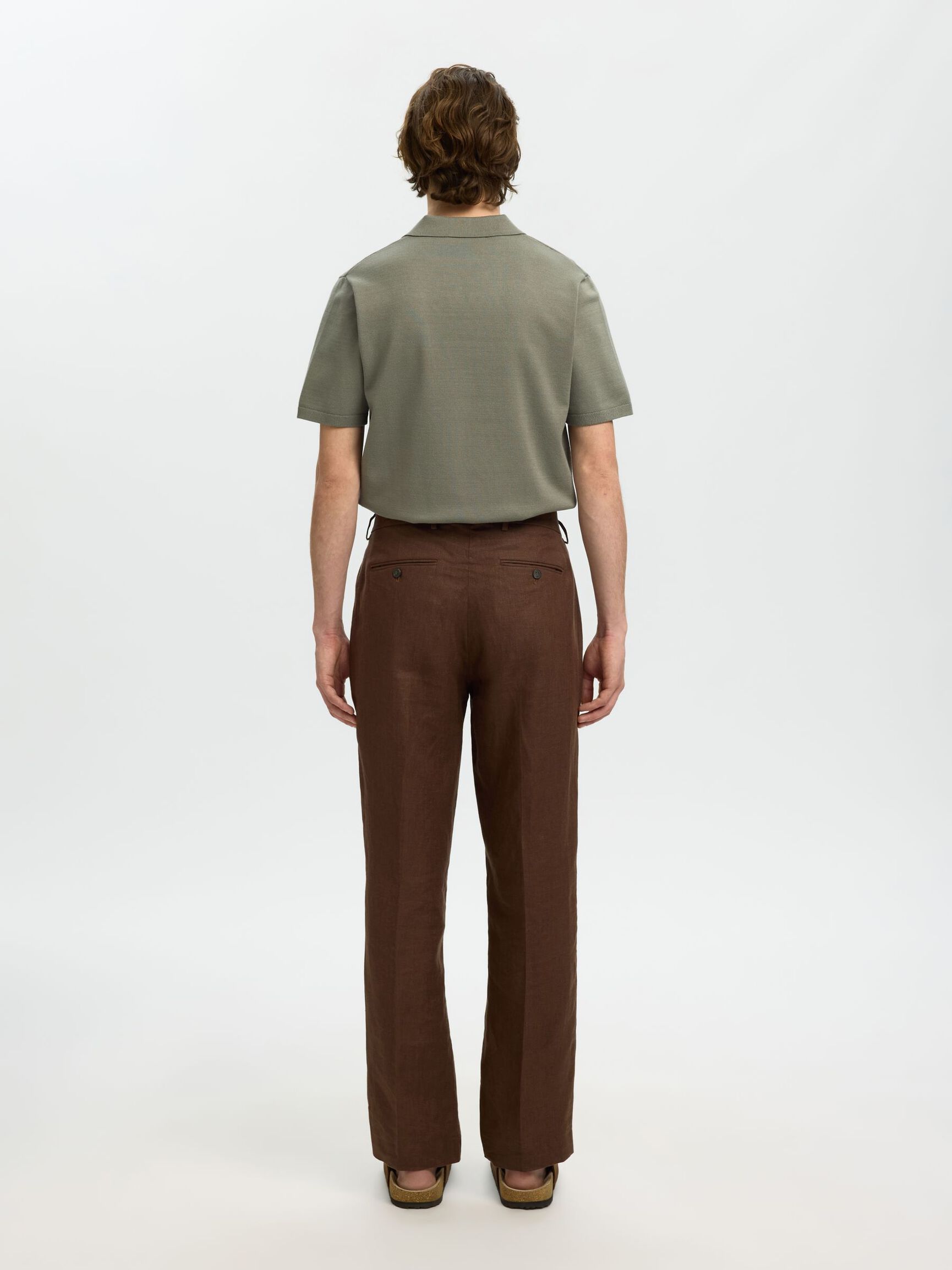 KNITTED KNITTED POLO SHIRT, Vetiver, highres