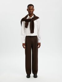SLIM FIT STRETCH SHIRT, Sand, highres