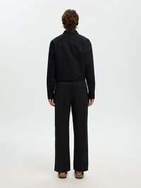 220 LOOSE FIT LINEN-BLEND TROUSERS, Black, highres