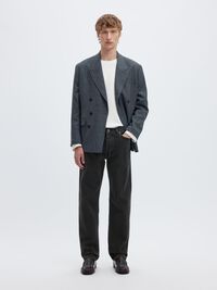 196 STRAIGHT FIT JEANS, Black Denim, highres