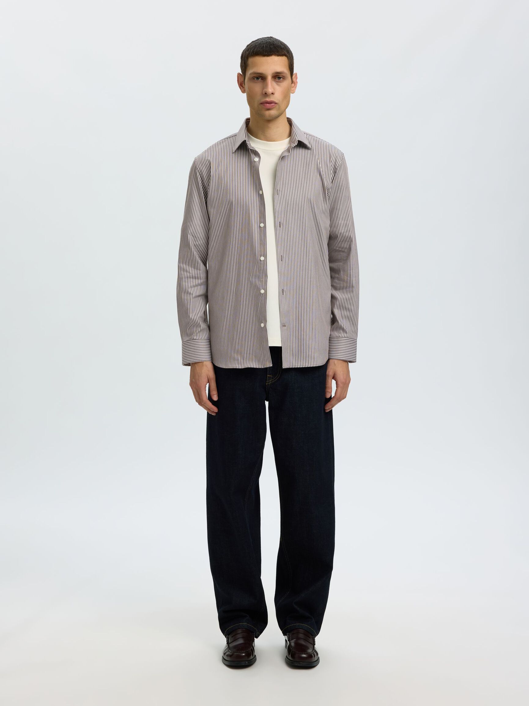 STRETCH SHIRT, Turkish Coffee, highres