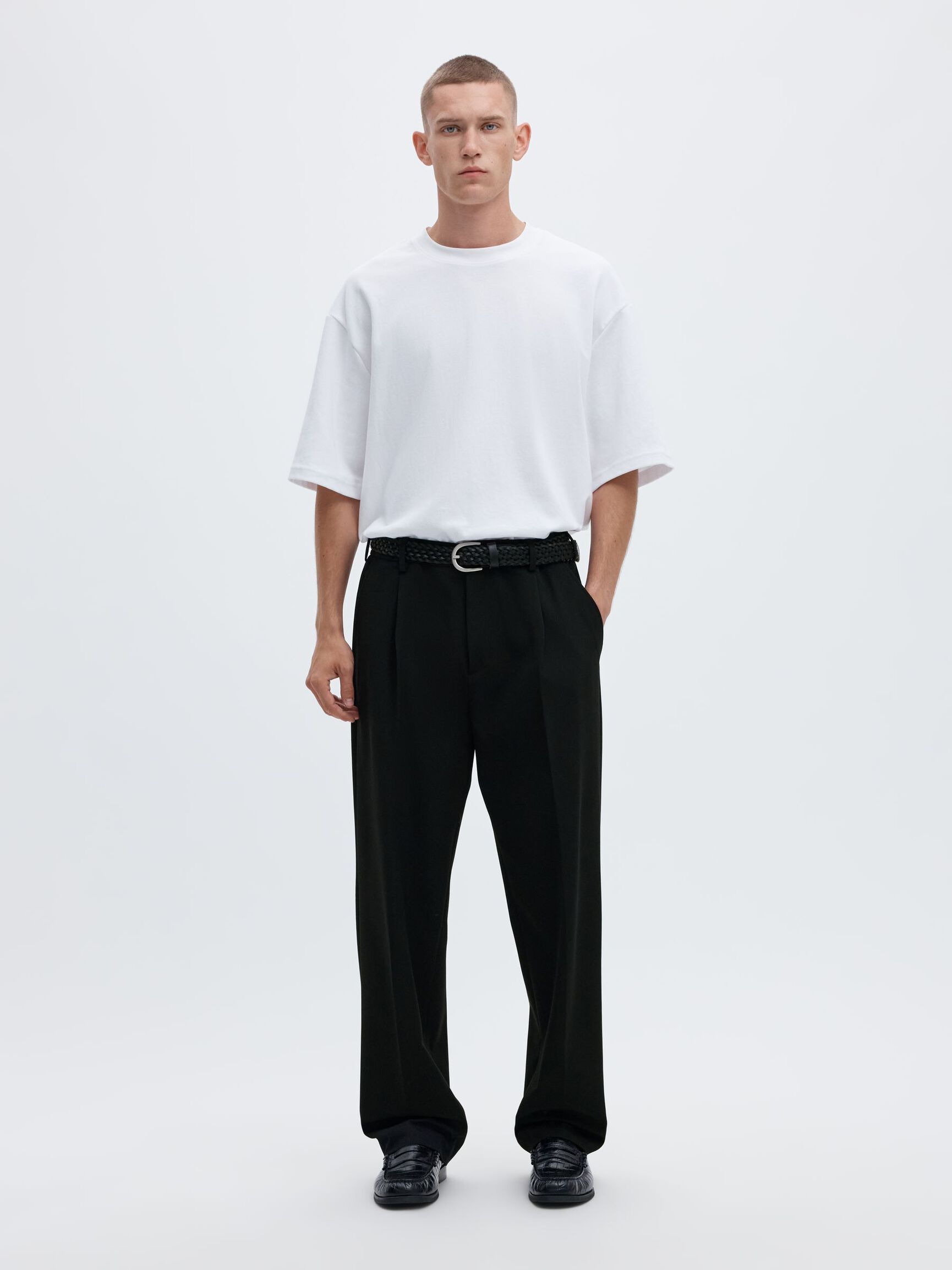 LOOSE FIT PANTOLON, Black, highres