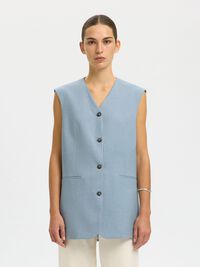 BOXY FIT YELEK YELEK, Dusty Blue, highres