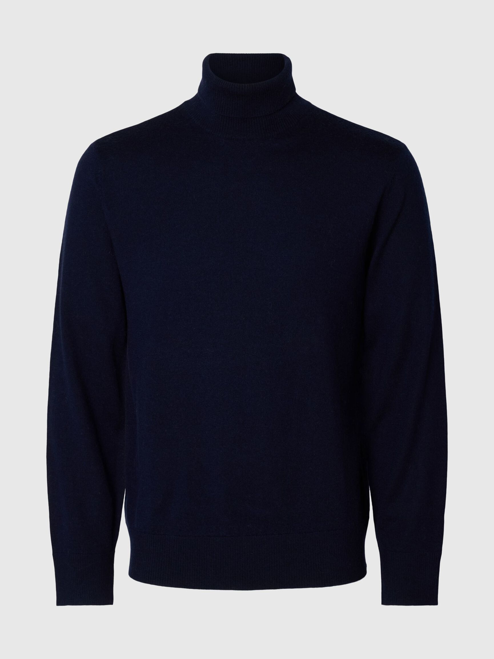 YUMUŞAK DOKULU MERINO BALIKÇI YAKA TRIKO BALIKÇI YAKA, Navy Blazer, highres