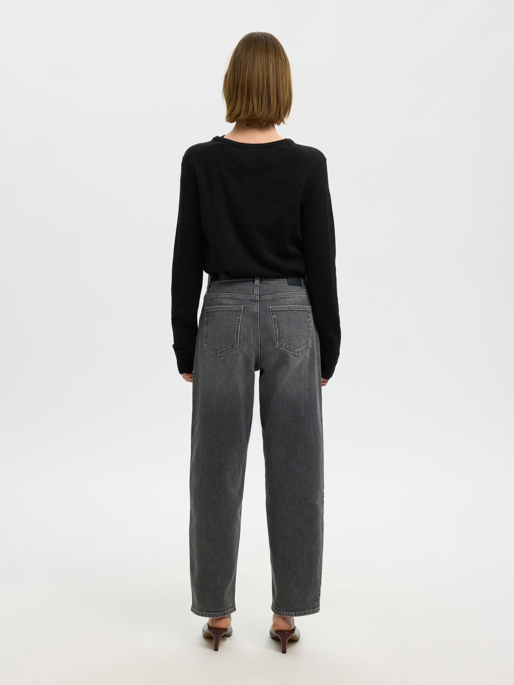 MERINO YÜN HIRKA, Black, highres
